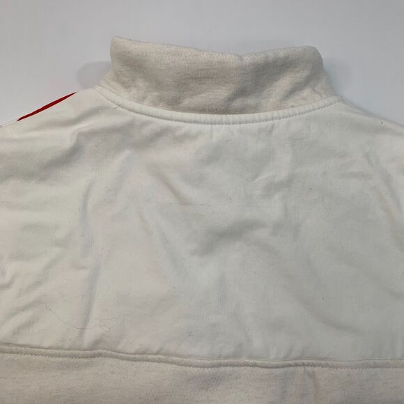 Disney USA Flag Sweater Mens S Small Cream Quarter Zip Patriotic Mickey Mouse - Picture 11 of 13